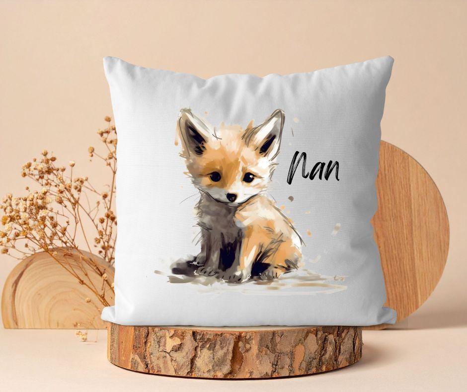 Personalised Baby Fox Cushion Cover