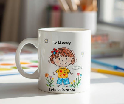 Custom Kids Artwork Mug - Personalised Child Drawing Gift