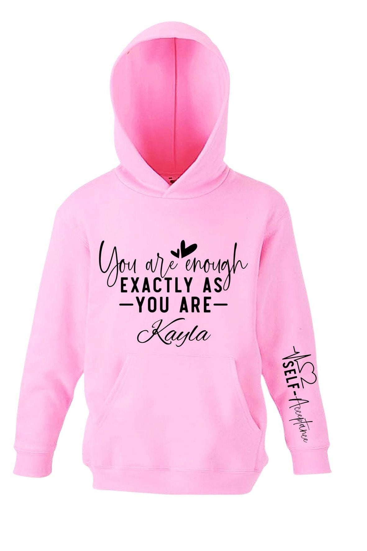 Kids’ Positive Affirmation Hoodie – “You Are Enough Exactly As You Are”