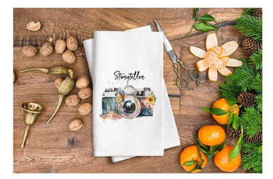 Personalised Photography Tea Towel – “Storyteller”