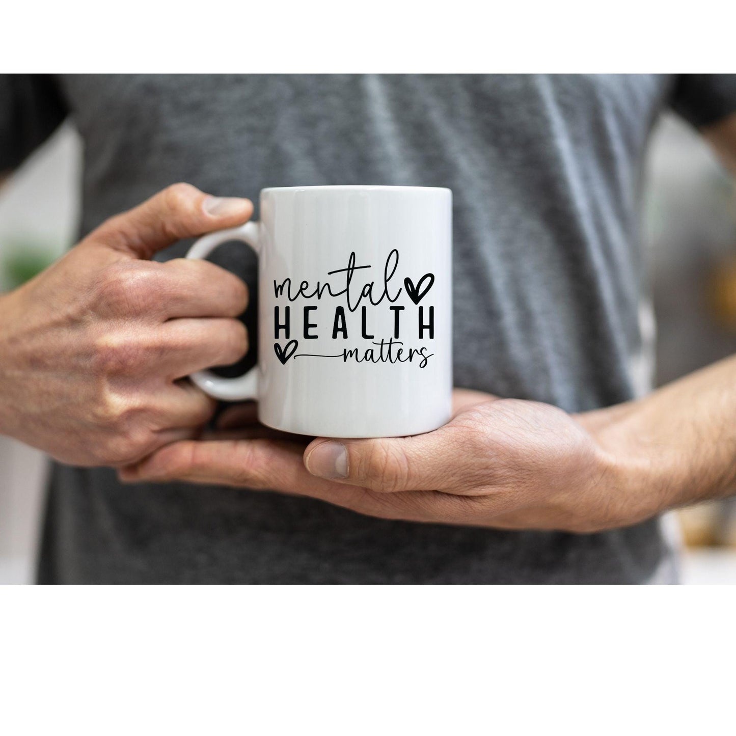 Personalised “Mental Health Matters” Mug – Custom Name or Message – Uplifting Positivity Gift
