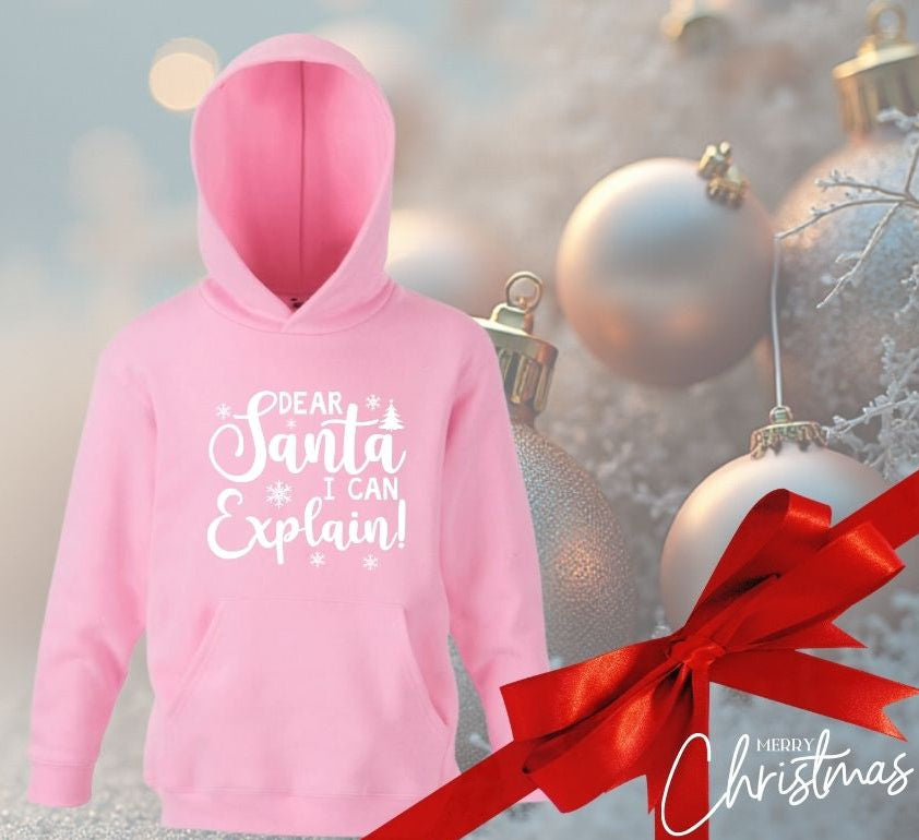 Children’s Christmas Hoodie – “Santa, I Can Explain!”