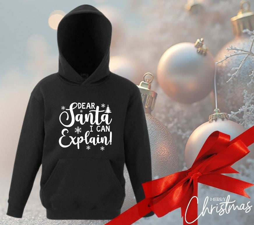 Children’s Christmas Hoodie – “Santa, I Can Explain!”