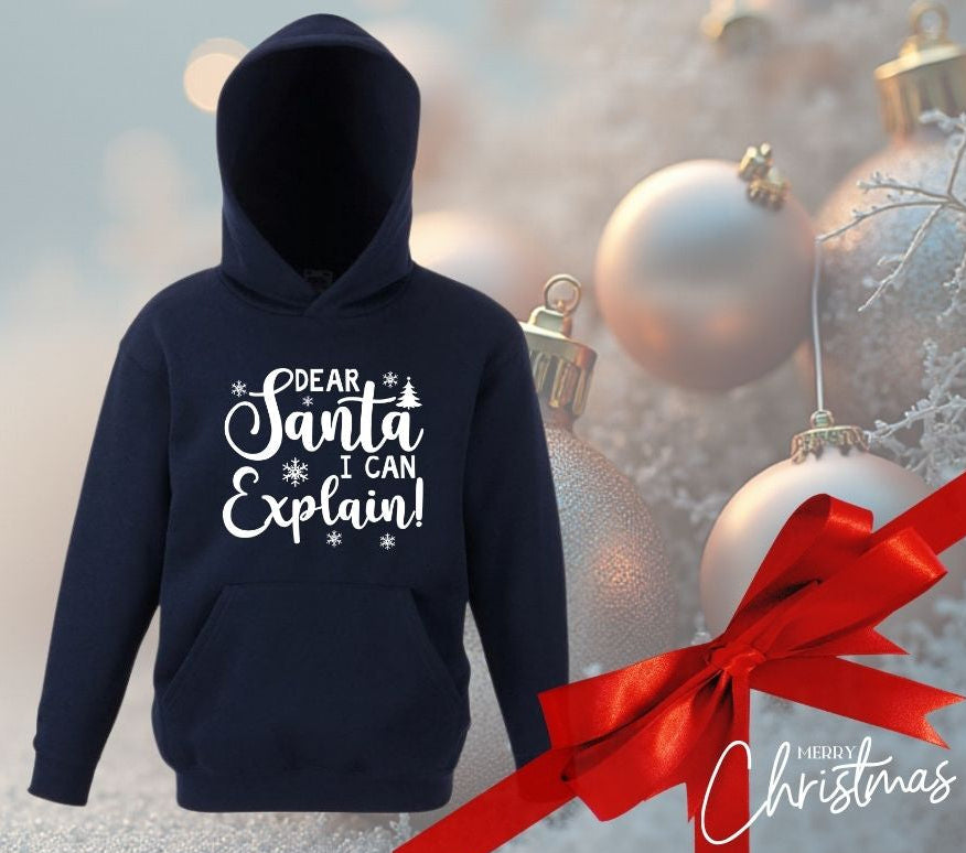 Children’s Christmas Hoodie – “Santa, I Can Explain!”