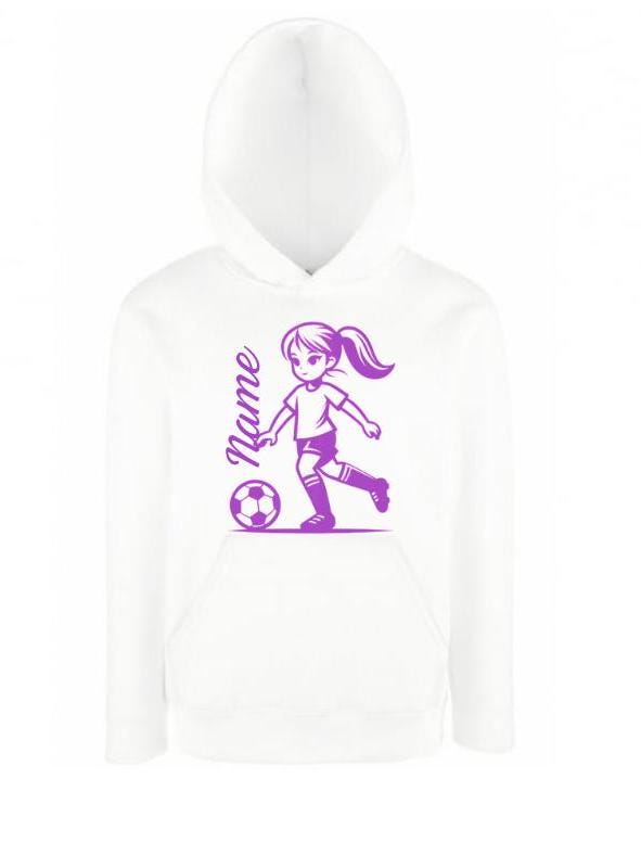 Girls Football Hoodie – Personalised Soccer Sweatshirt for Young Athletes