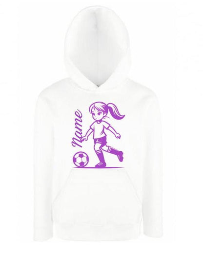 Girls Football Hoodie – Personalised Soccer Sweatshirt for Young Athletes