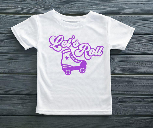 Personalised Roller Skating T-Shirt for Kids