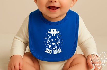 Personalised Cowboy Ghost Halloween Bib