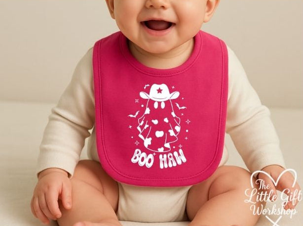 Personalised Cowboy Ghost Halloween Bib