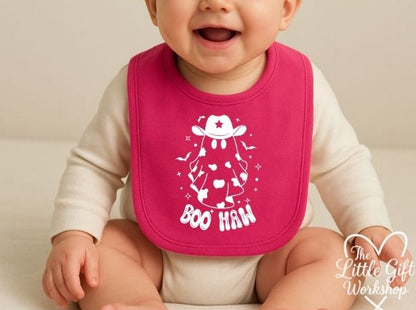 Personalised Cowboy Ghost Halloween Bib