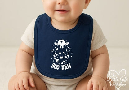 Personalised Cowboy Ghost Halloween Bib
