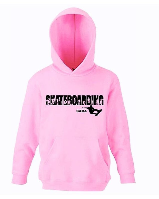 Skateboarding Kids Hoodie – Personalised