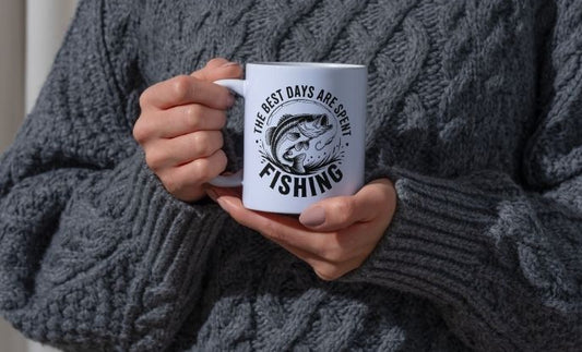 Fishing Mug with Custom Name – “The Best Days Are Spent Fishing”