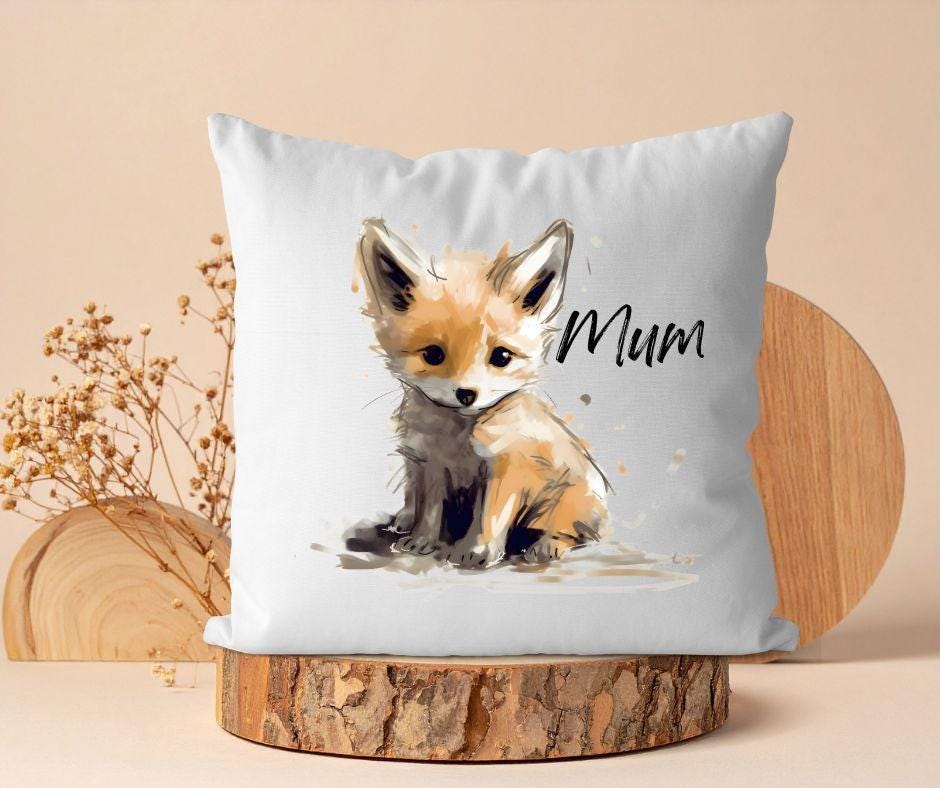 Personalised Baby Fox Cushion Cover