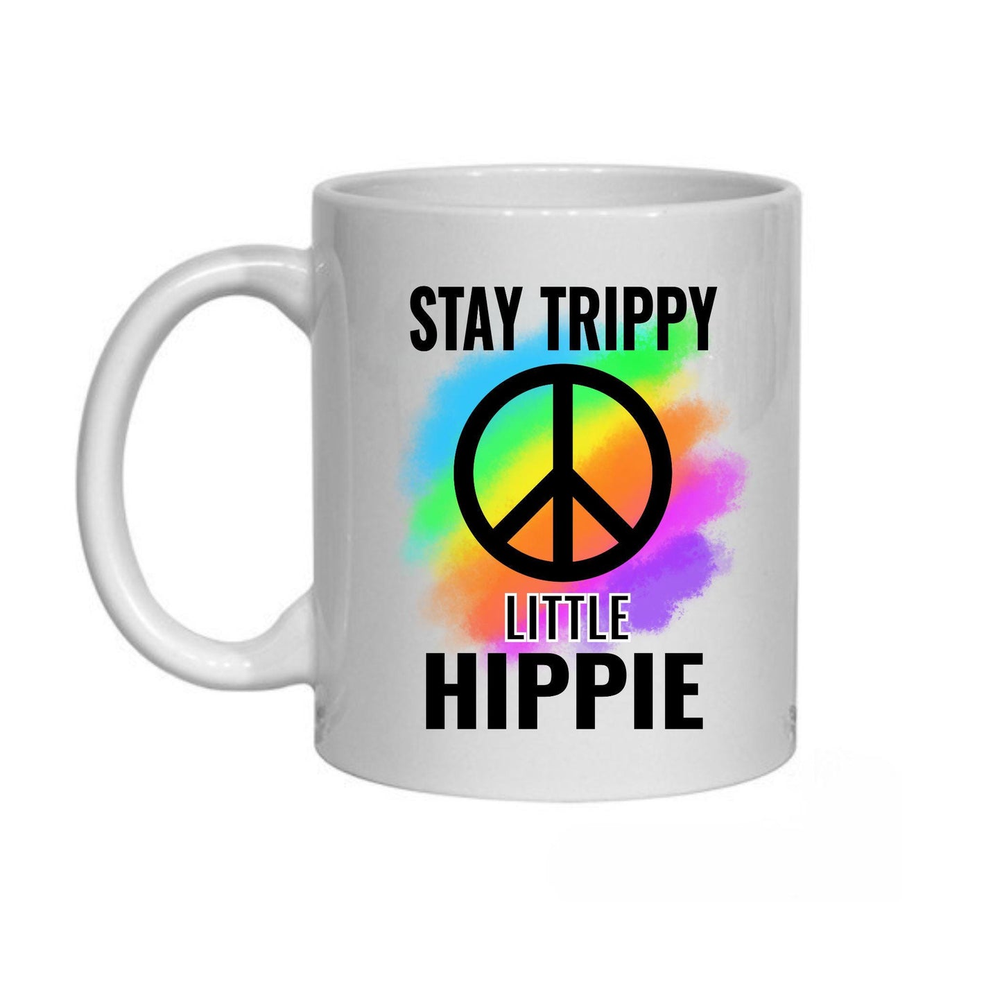 Personalised “Stay Trippy Little Hippie” Mug – Custom Name or Message – Festival-Inspired Gift