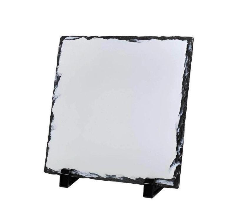 Personalised Photo Slate: Glossy Rock Keepsake - 20x20cm Square