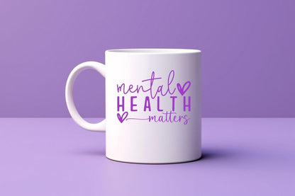 Personalised “Mental Health Matters” Mug – Custom Name or Message – Uplifting Positivity Gift