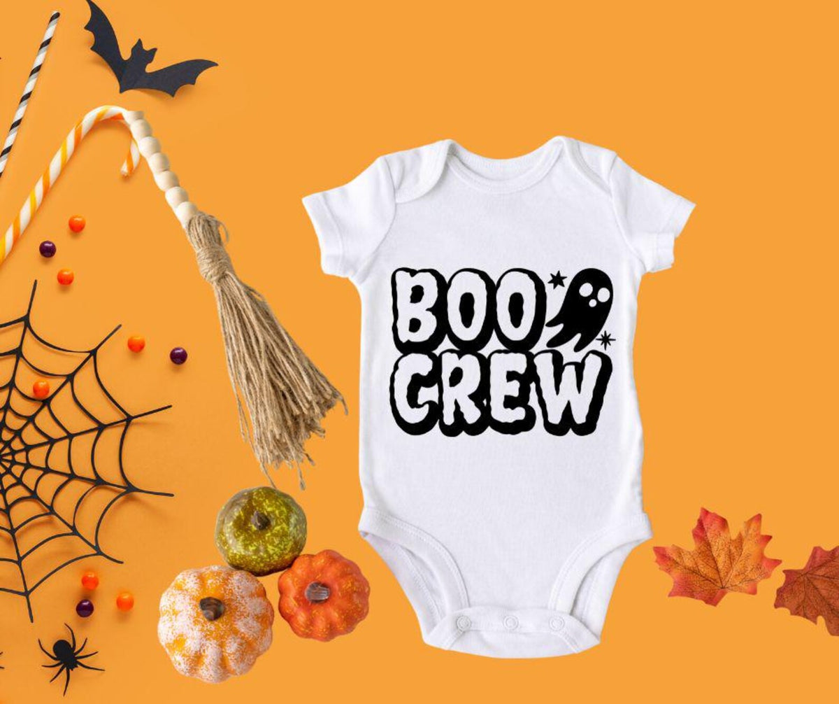 Personalised “BOO CREW” Baby’s First Halloween Vest