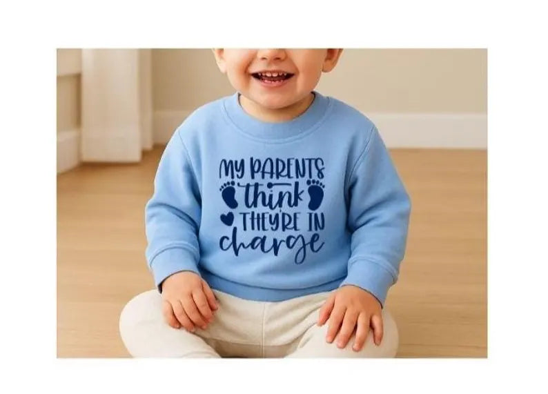 Personalised Baby Sweatshirt – My Parents Think They’re In Charge