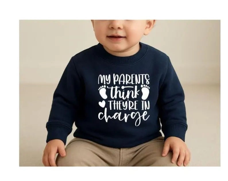 Personalised Baby Sweatshirt – My Parents Think They’re In Charge