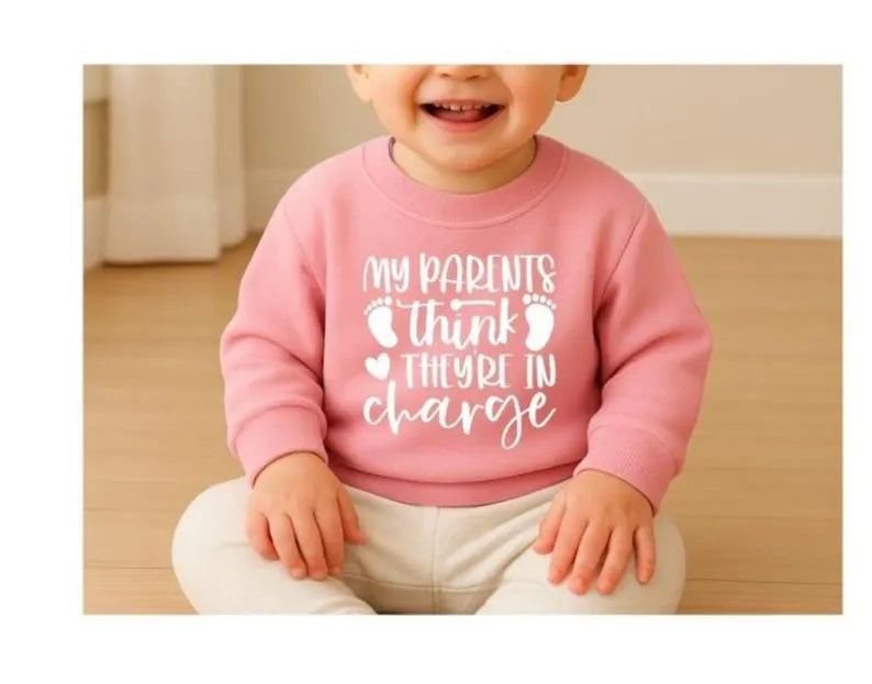 Personalised Baby Sweatshirt – My Parents Think They’re In Charge