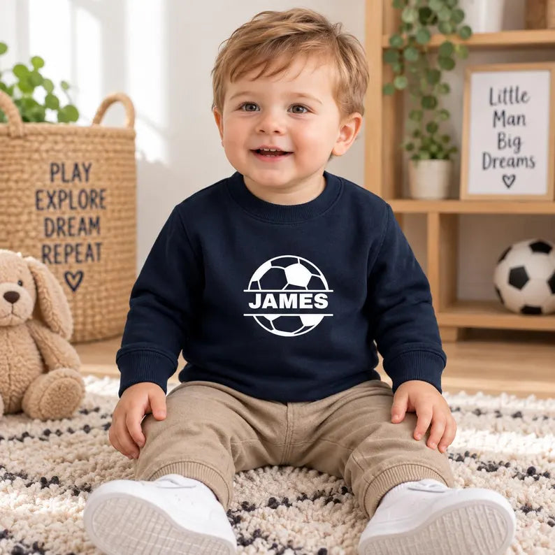 Personalised Baby Football Name Sweatshirt