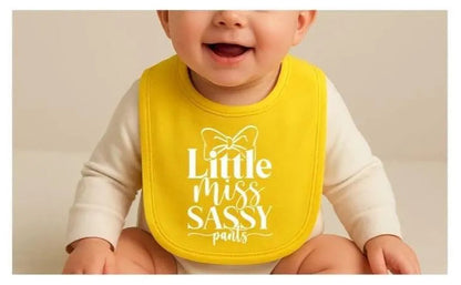 Personalised “Little Miss Sassy Pants” Baby Bib