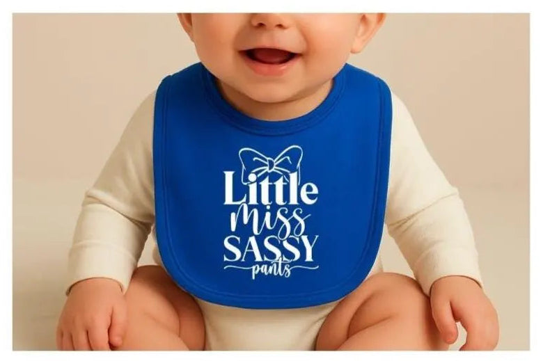Personalised “Little Miss Sassy Pants” Baby Bib